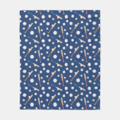 Baseball- und Battsportmuster Fleecedecke (Vorderseite)