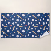 Baseball- und Battsportmuster Strandtuch (Vorderseite)