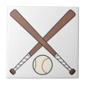 Baseball und Fledermäuse Fliese (Vorderseite)