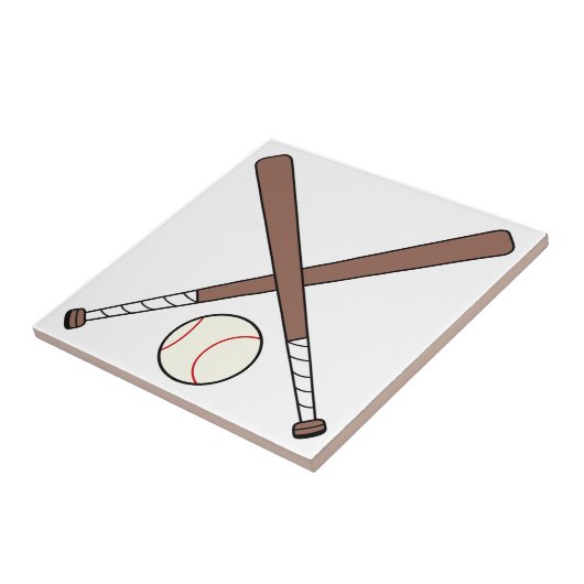 Baseball und Fledermäuse Fliese (Seite)