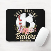 Baseball- und Fußballmutter von beiden, beschäftig Mousepad (Mit Mouse)