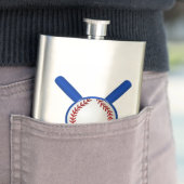 Baseball und gekreuzte Schläger Flachmann (Beispiel)