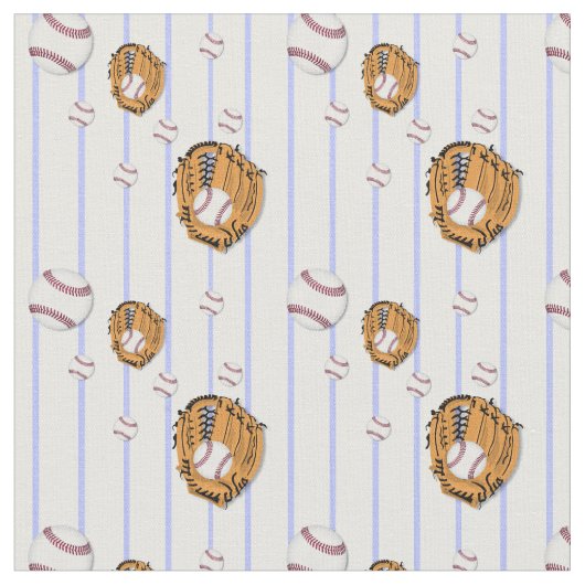 Baseball und Glove Pattern Stoff (Nahaufnahme)