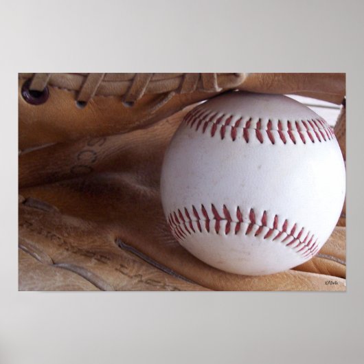Baseball und Glove Sports Poster (Vorne)