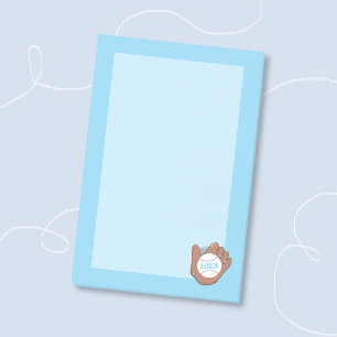 Baseball und Handschuh Blaue Kinder-Post-it-Notes Post-it Klebezettel