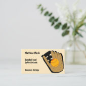 Baseball- und Handschuhkarte Visitenkarte (Stehend Vorderseite)