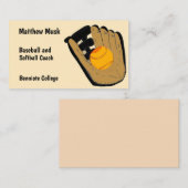 Baseball- und Handschuhkarte Visitenkarte (Vorne/Hinten)