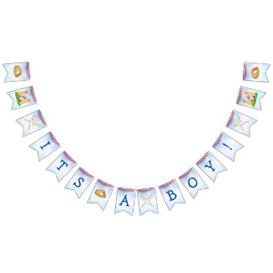 Baseball und Hunde Themed Boy's Baby Shower Wimpelkette