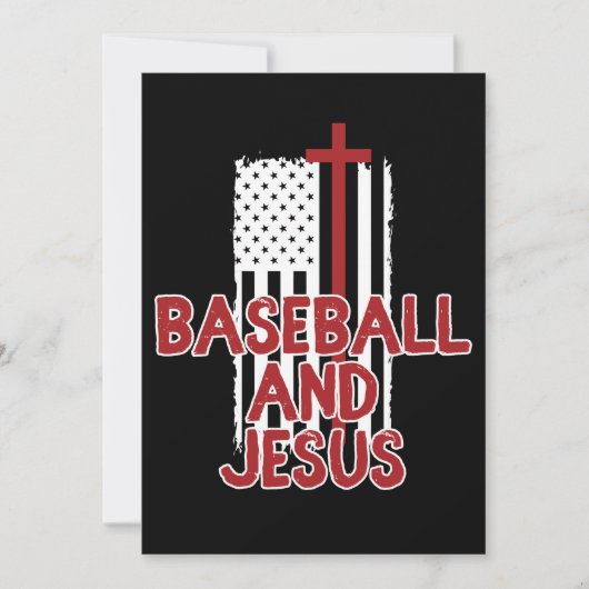 Baseball und Jesus Christlich Save The Date (Vorderseite)