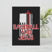 Baseball und Jesus Christlich Save The Date (Stehend Vorderseite)
