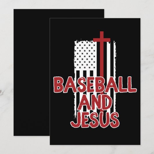 Baseball und Jesus Christlich Save The Date (Vorne/Hinten)