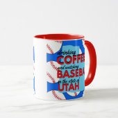 Baseball und Kaffee in Utah Tasse (VorderseiteRechts)