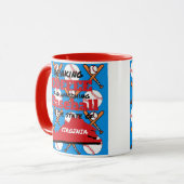 Baseball und Kaffee in Virginia Tasse (Vorderseite Links)