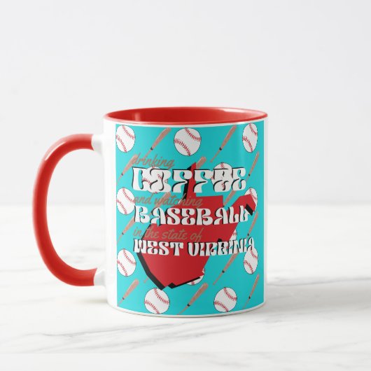 Baseball und Kaffee in West Virginia Tasse (Links)