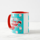 Baseball und Kaffee in West Virginia Tasse (Vorderseite Links)