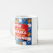 Baseball und Kaffee in Wyoming Kaffeetasse (Vorderseite Links)