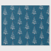 Baseball und Red Socks Weihnachtsbaum Geschenkpapier (Flach)