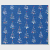 Baseball und Red Socks Weihnachtsbaum Geschenkpapier (Flach)