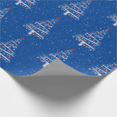 Baseball und Red Socks Weihnachtsbaum Geschenkpapier (Ecke)