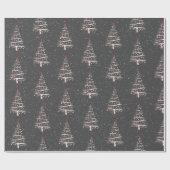 Baseball und Red Socks Weihnachtsbaum Geschenkpapier (Flach)