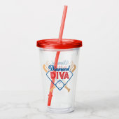 Baseball und Softball Lover Game Tumbler Acryltrinkbecher (Rückseite)