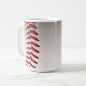 Baseball und Softball rote Naht Kaffeetasse (Vorderseite Links)