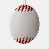 Baseball und Softball rote Naht Keramik Ornament (Rechts)