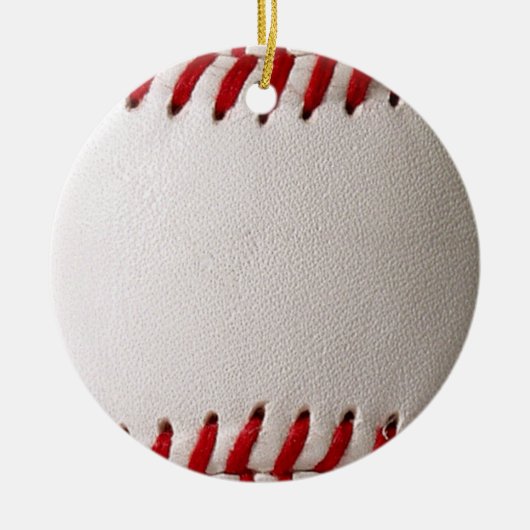 Baseball und Softball rote Naht Keramik Ornament (Vorne)