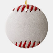 Baseball und Softball rote Naht Keramik Ornament (Hinten)