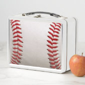Baseball und Softball rote Naht Metall Brotdose (Beispiel)