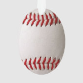 Baseball und Softball rote Naht Ornament (Rückseite)