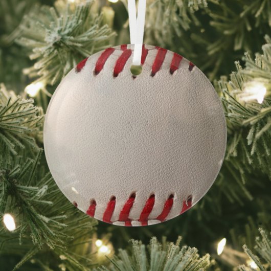 Baseball und Softball rote Naht Ornament Aus Glas (InSitu)