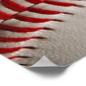 Baseball und Softball rote Naht Poster (Ecke)