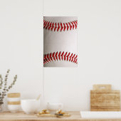 Baseball und Softball rote Naht Poster (Küche)
