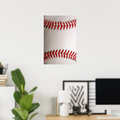 Baseball und Softball rote Naht Poster (Heimbüro)