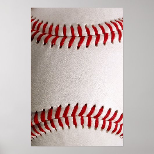 Baseball und Softball rote Naht Poster (Vorne)