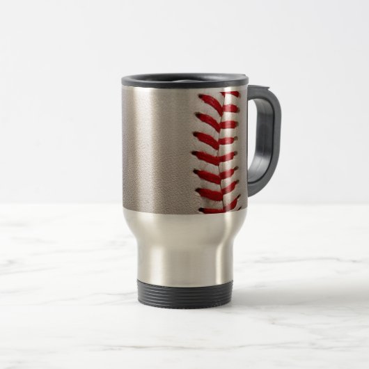 Baseball und Softball rote Naht Reisebecher (VorderseiteRechts)