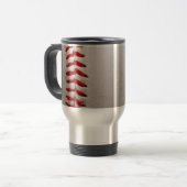 Baseball und Softball rote Naht Reisebecher (Vorderseite Links)