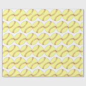 BASEBALL UND SOFTBALL (WRAP) GESCHENKPAPIER (Flach)