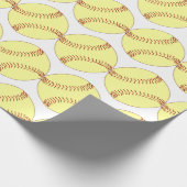 BASEBALL UND SOFTBALL (WRAP) GESCHENKPAPIER (Ecke)