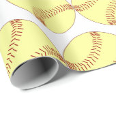 BASEBALL UND SOFTBALL (WRAP) GESCHENKPAPIER (Rolleneckpunkt)