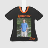 Baseball-Uniform mit Foto Ornament (Rückseite)