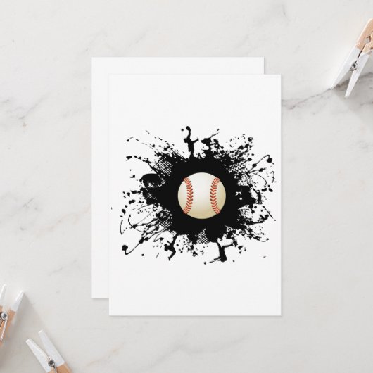 Baseball Urban Style Karte (Vorderseite/Rückseite Beispiel)