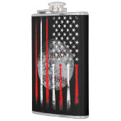 Baseball USA Flag American Flag Vintag Flachmann (Links)