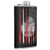Baseball USA Flag American Flag Vintag Flachmann (Rechts)