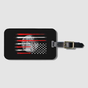 Baseball USA Flag American Flag Vintag Gepäckanhänger