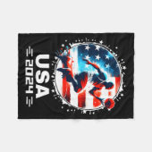 Baseball USA Flying Bisonrel 2024 Baseball USA Tea Fleecedecke (Vorderseite (Horizontal))