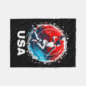 Baseball USA Go USA Team Fleecedecke (Vorderseite (Horizontal))