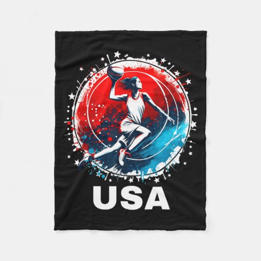 Baseball USA Go USA Team Fleecedecke (Vorderseite)