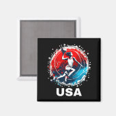 Baseball Usa Go Usa Team Magnet (Vorderseite/Rückseite)